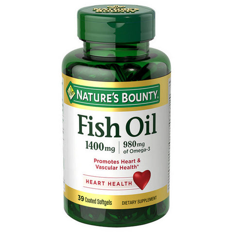 Nature's Bounty, Omega-3 Fish Oil, 1400 Mg, 39 Softgels Nature's Bounty