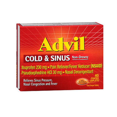 Caltrate, Advil Cold and Sinus Coated Caplets, 40 Tab Caltrate