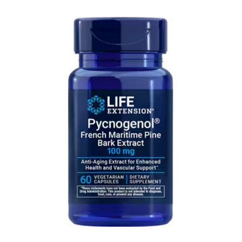 Life Extension, Pycnogenol French Maritime Pine Bark Extract, 100 mg, 60 VEG CAPS Life Extension