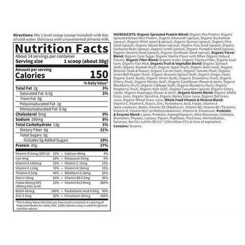 Garden of Life, Gol Raw Organic Meal - (Mini), (454) Grams Garden of Life