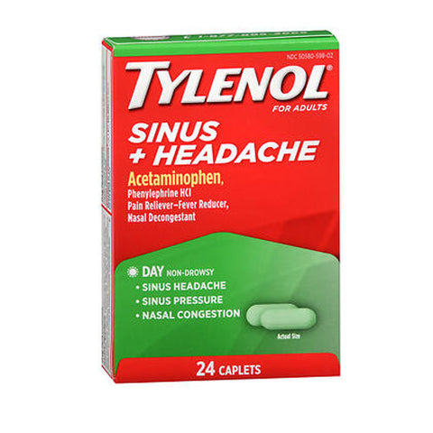 Tylenol, Sinus Plus Headache Caplets Day, 24 Caps Tylenol