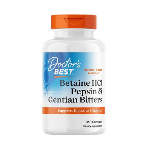 Doctors Best, Betaine HCl Pepsin & Gentian Bitters, 360 Caps Doctors Best