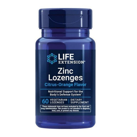 Life Extension, Zinc Lozenges Citrus Orange Flavor, 60 Lozenges Life Extension