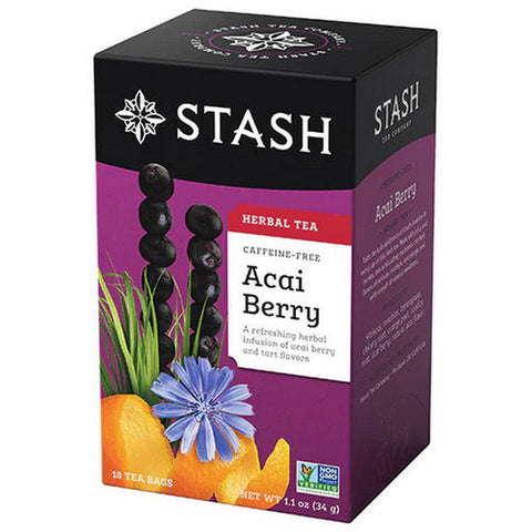 Stash Tea, Acai Berry Tea Caffeine Free, 18 Bags Stash Tea