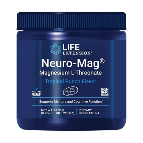 Life Extension, Neuro-Mag Magnesium L-Threonate, Tropical Punch Flavor 93.35 Grams Life Extension