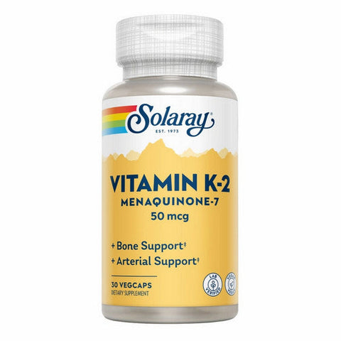 Solaray, Vitamin K2 Menaquinone-7, 50 Mcg, 30 Veg Caps Solaray