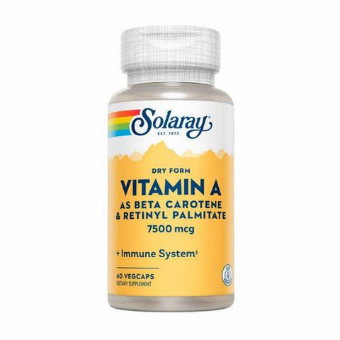 Solaray, Dry Form Vitamin A, 25,000 IU, 60 Caps Solaray
