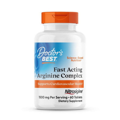 Doctors Best, Fast Acting Arginine Complex with Nitrosigine, 750 mg, 60 Tabs Doctors Best