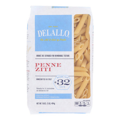 Delallo, Pasta, Penne Ziti 16 Oz(Case Of 8) Delallo