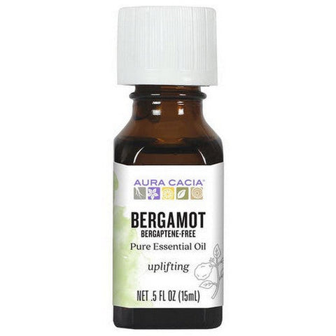 Aura Cacia, Essential Oil Bergamot-Bergaptene Free, (citrus bergamia) 0.5 Fl Oz Aura Cacia