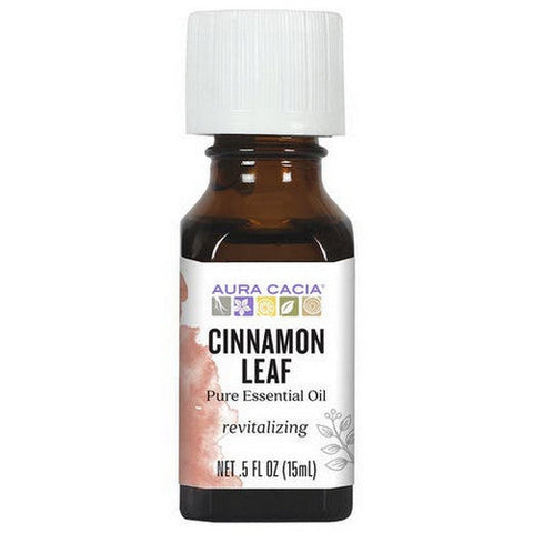 Aura Cacia, Pure Essential Oil Cinnamon Leaf, (cinnamomum zeylanicum) 0.5 Fl Oz Aura Cacia