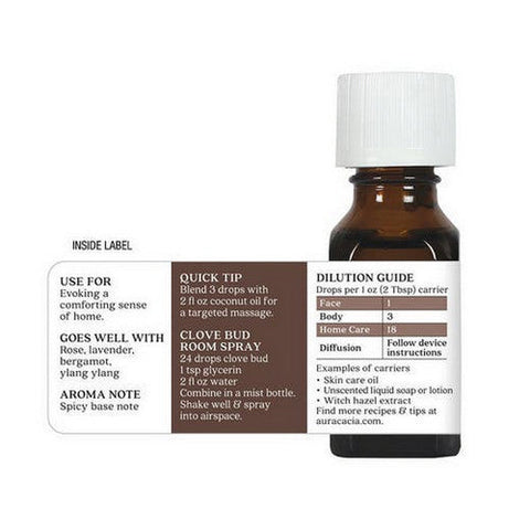 Aura Cacia, Pure Essential Oil Clove Bud, 0.5 Oz Aura Cacia