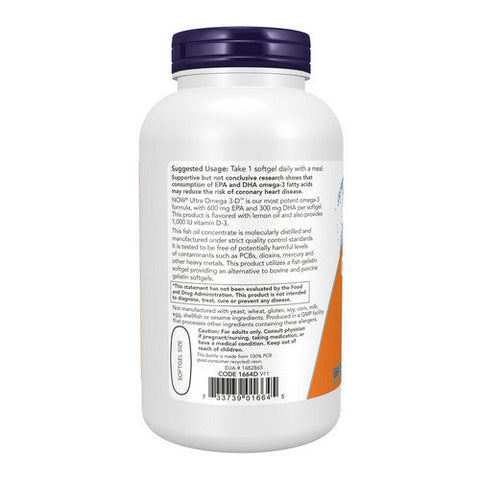 Now Foods, Ultra Omega 3-D, 180 Softgels Now Foods