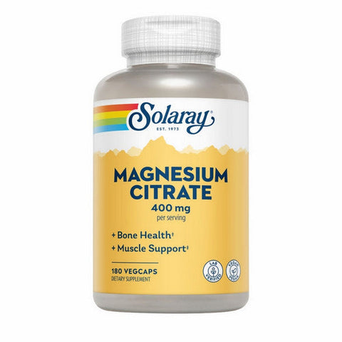 Solaray, Magnesium Citrate, 400 mg, 180 Veg Caps Solaray