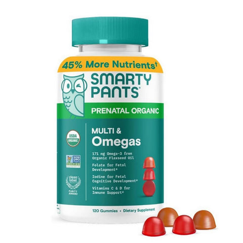 SmartyPants, Organic Prenatal Multi And Omegas Gummies, 120 Count SmartyPants