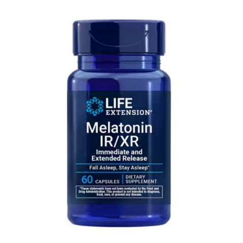 Melatonin IR/XR 60 Caps by Life Extension