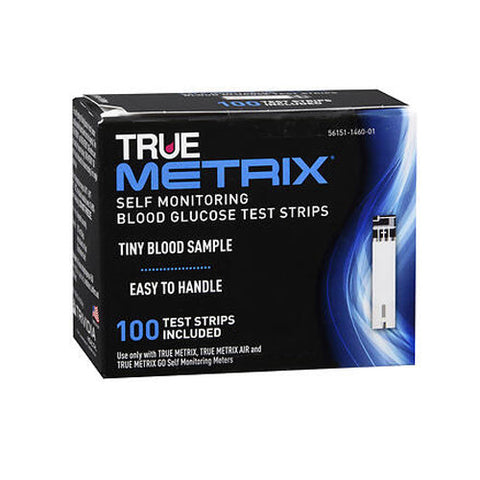 True Metrix, Self Monitoring Blood Glucose Test Strips, 100 Count True Metrix