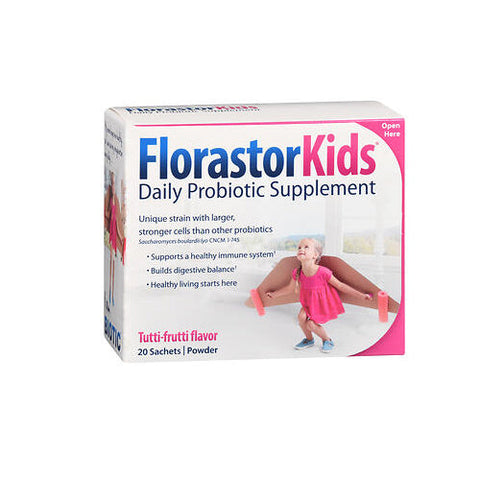 Florastor, Kids Daily Probiotic Supplement Powder Tutti-Frutti Flavor, 20 Each Florastor