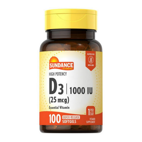 Vitamin D3 Quick Release Softgels 100 Tabs by Sundance