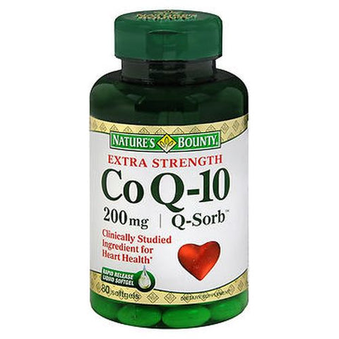 Nature's Bounty, Nature's Bounty CoQ-10 Q-Sorb Extra Strength, 200 mg, 80 Caps Nature's Bounty