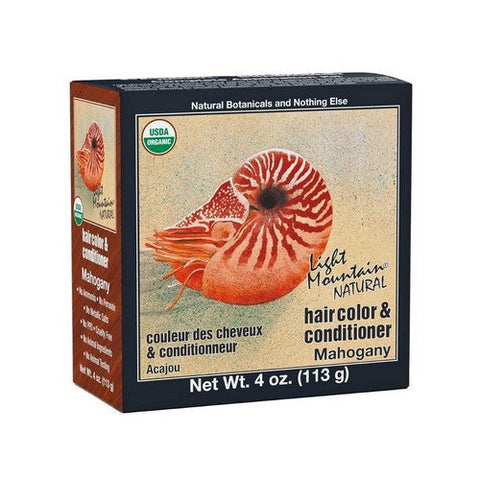 Light Mountain, Natural Hair Color And Conditioner Mahogany, Mahogany 4 Oz Light Mountain