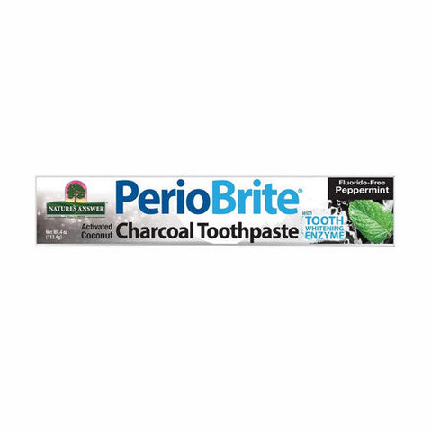 Nature's Answer, PerioBrite Charcoal Toothpaste Peppermint, 4 Oz Nature's Answer