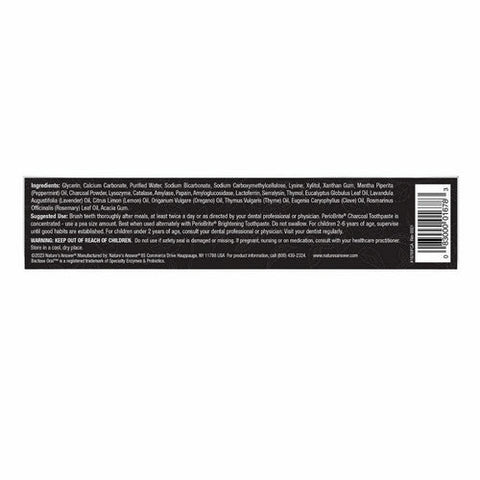 Nature's Answer, PerioBrite Charcoal Toothpaste Peppermint, 4 Oz Nature's Answer