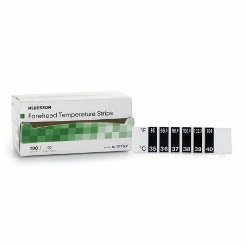 McKesson, Forehead Thermometer McKesson 94 to 104Ãƒâ€šÃ‚Â°F LCD Strip, Box Of 1 McKesson