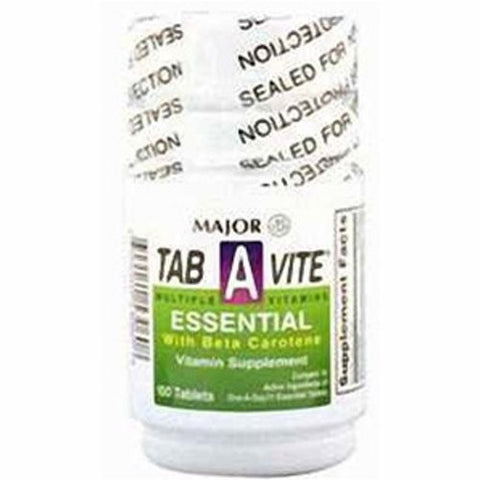 Major Pharmaceuticals, Tab-A-Vite Vitamin A Multivitamin Supplement, 100 Tablets Major Pharmaceuticals