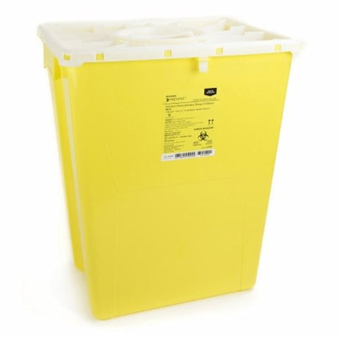 McKesson, Chemotherapy Waste Container Yellow Base 20-4/5 H X 17-3/10 W X 13 L Inch, Count of 8 McKesson