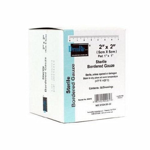 DermaRite, Adhesive Dressing 2 X 2 Inch Gauze Sterile, Box Of 50 DermaRite