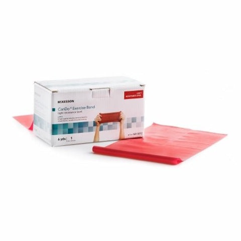McKesson, Exercise Band Red 5 Inch X 6 Yard Light Resistance 169-5212, 5 Inch x 6 Yard McKesson