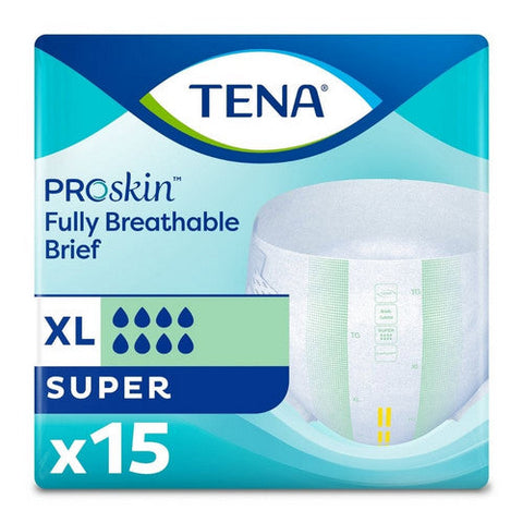 Tena, Unisex Adult Incontinence Brief TENA  Super Tab Closure X-Large Disposable Heavy Absorbency, Case Of 4 Tena