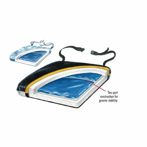 Seat Cushion Econo-Gel 16 W X 16 D X 2 H Inch Foam / Gel 1 Each by Skil-Care