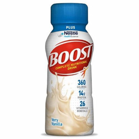 Boost Plus Complete Nutritional Drink Very Vanilla 8 Oz (Case Of 6) by Nestle Healthcare Nutrition