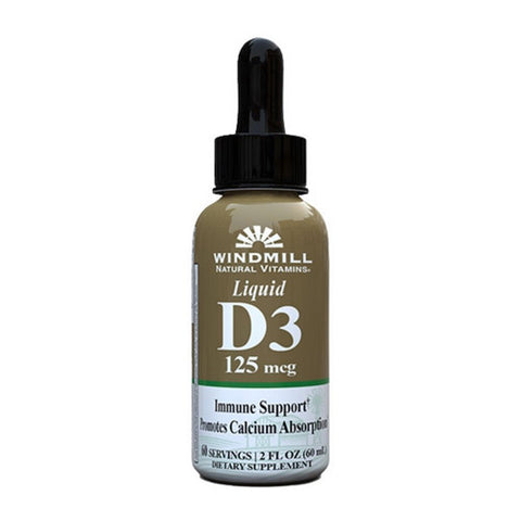 Windmill Health, Vitamin D3, 125mcg, 60 ml Windmill Health