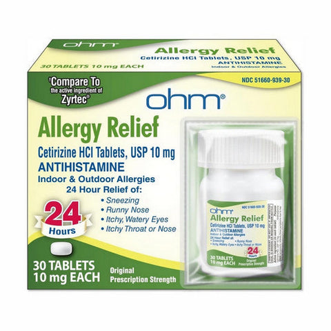 Zyrtec, Cetirizine Hcl, 10 Mg, 30 Tabs Zyrtec