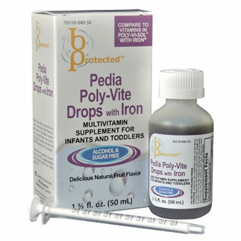 B Protected, Pedia Poly-Vite with Iron Drops, 50 ml B Protected