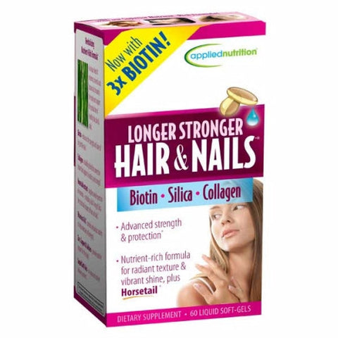 Applied Nutrition, Longer Stronger Hair And Nails, 60 Liquid Softgels Applied Nutrition
