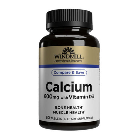 Windmill Health, Calcium with Vitamin D3, 600 mg, 60 Tabs Windmill Health