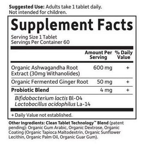 Garden of Life, Organics Ashwaganda Stress & Mood, 60 Vegan Tabs
