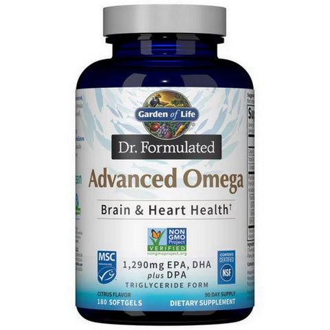 Dr. Formulated Advanced Omega Lemon, 180 Softgels by Garden of Life