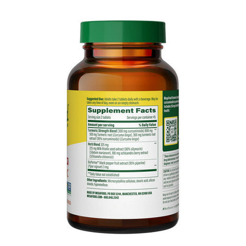 MegaFood, Turmeric Curcumin Extra Strength Liver, 90 Tabs MegaFood