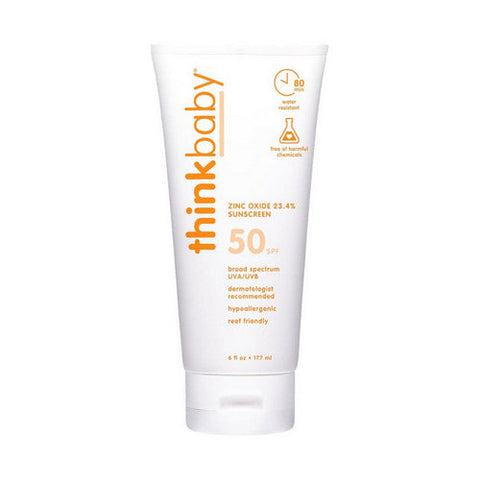 Thinkbaby, Sunscreen Lotion Clear Zinc Spf 50, 6 Oz Thinkbaby