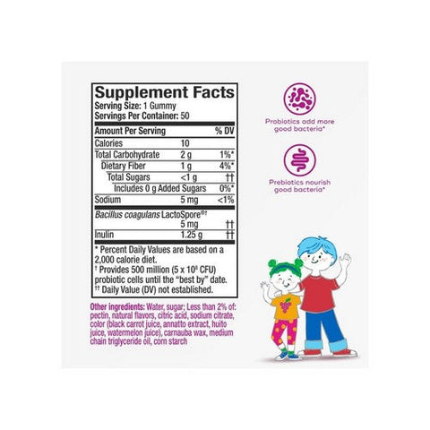 Align, Kids Probiotic Gummies Mixed Fruit, 50 Count
