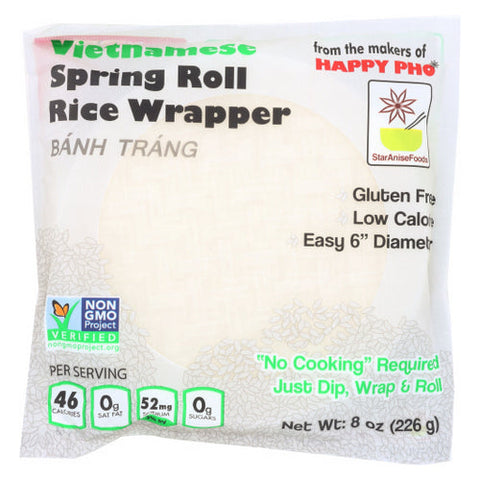 Star Anise, Star Anise Foods Vietnamese Spring Roll Rice Wrapper, 8 Oz(Case Of 12) Star Anise