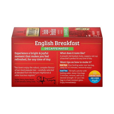Twinings Tea, Tea Englsh Brkfst Decaf, 50 Bags(Case Of 6) Twinings Tea
