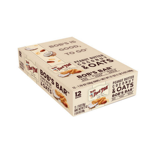 Bobs Red Mill, Peanut Butter Coconut & Oats Bob's Bar, 1.76 Oz(Case Of 12) Bobs Red Mill