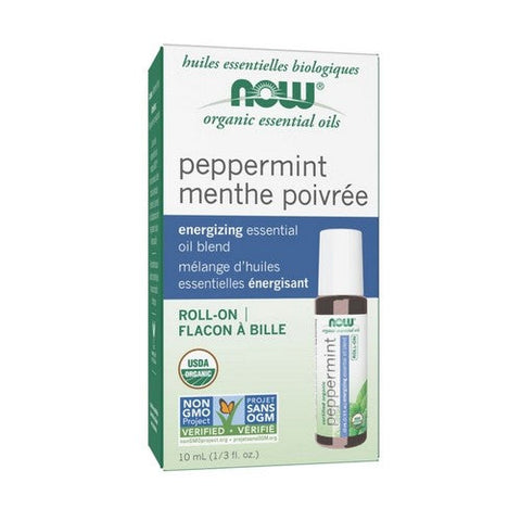 Now Foods, Organic Roll-On Peppermint Essential Oil Blend, 10 Ml Now Foods