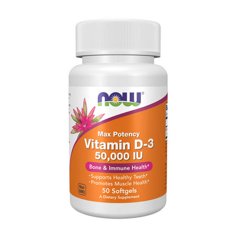 Now Foods, Vitamin D-3 50,000 IU, 50 Softgels Now Foods